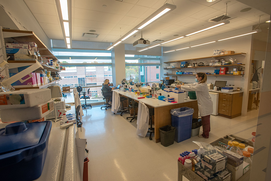Interior lab in the Engineering & Science Building